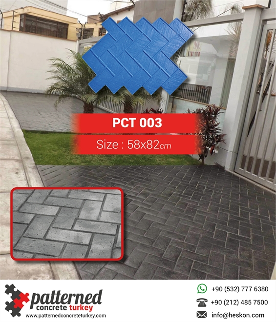 003 Brick Basket Patterned Printed Concrete