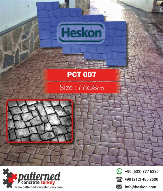 007 Cooble Stone Patterned Printed Concrete