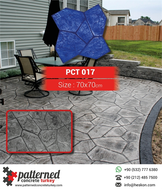 017 Patterned Flagstone Printed Concrete
