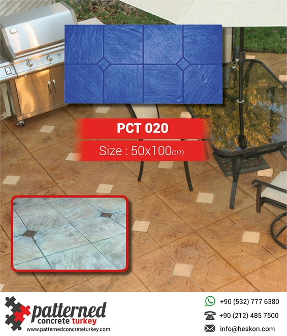 020 Slate With Diamond Patterned Printed Concrete