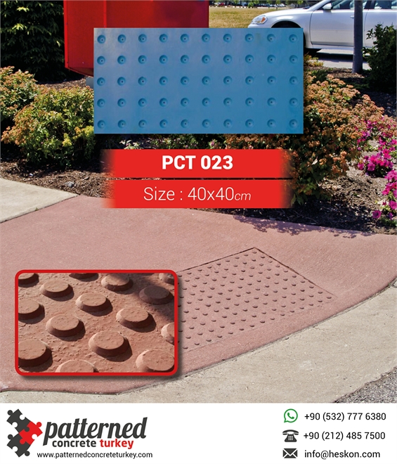 023 ADA Truncated Dome Mat Patterned Printed Concrete