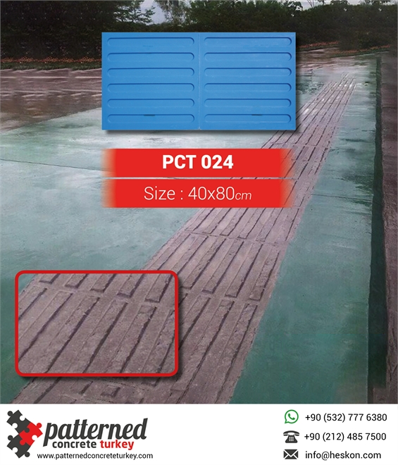 024 Grooved Mat Patterned Printed Concrete