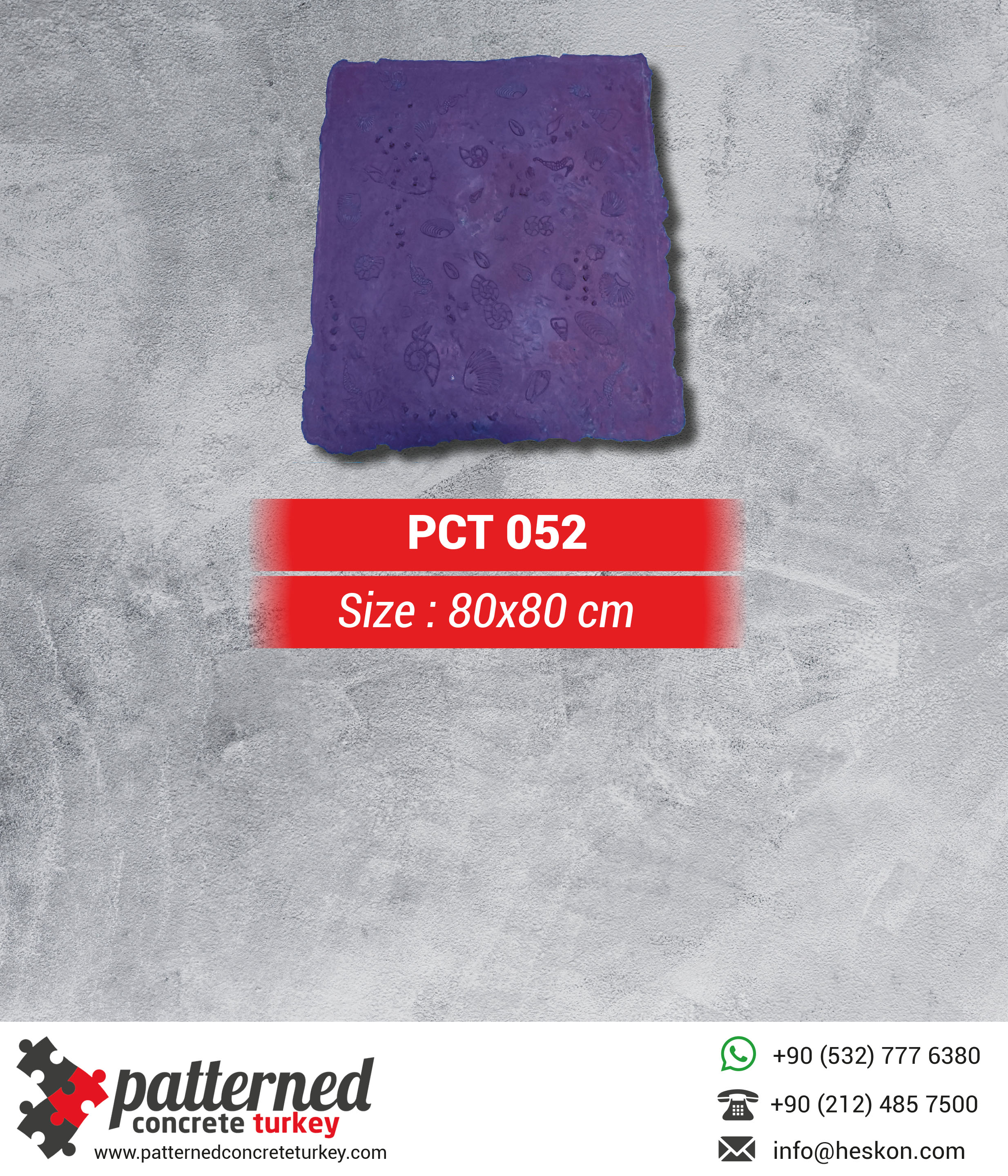 052 Stamped Concrete Pattern Stone Mold Turkey