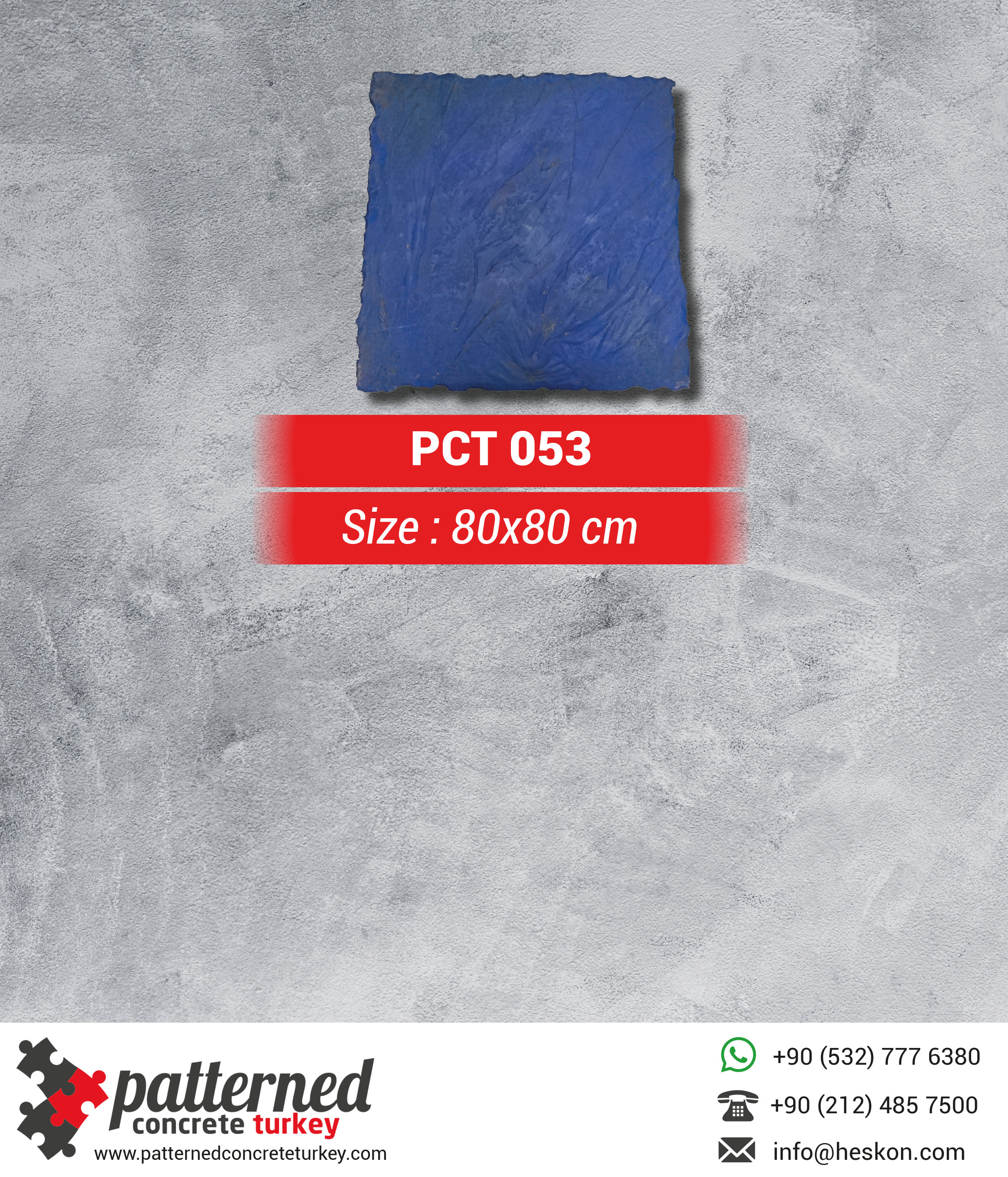 053 Stamped Concrete Pattern Stone Mold Turkey