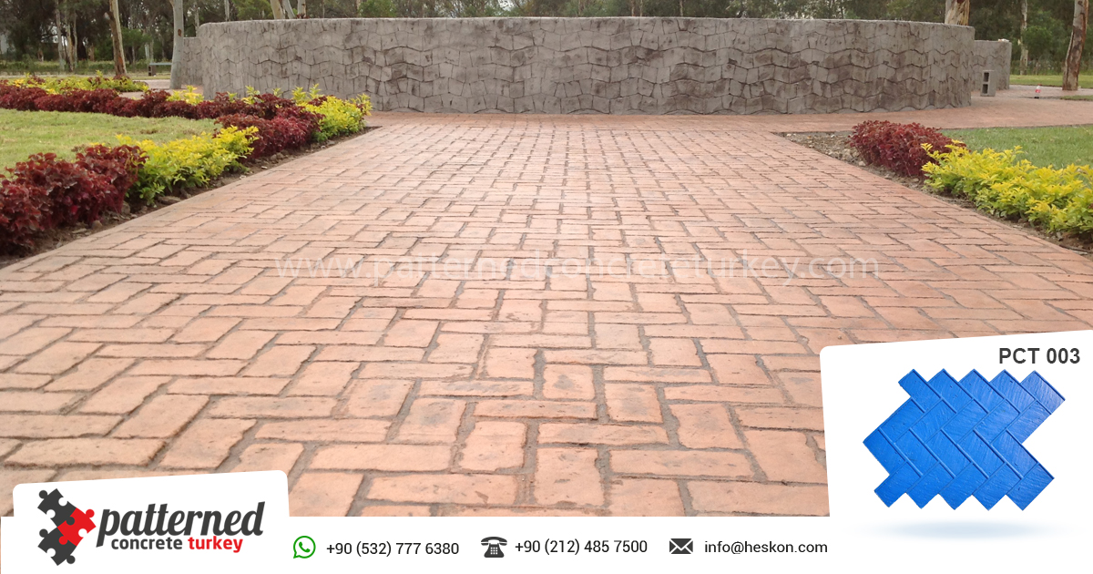 Patterned Concrete Turkey New Brick Herringbone 1