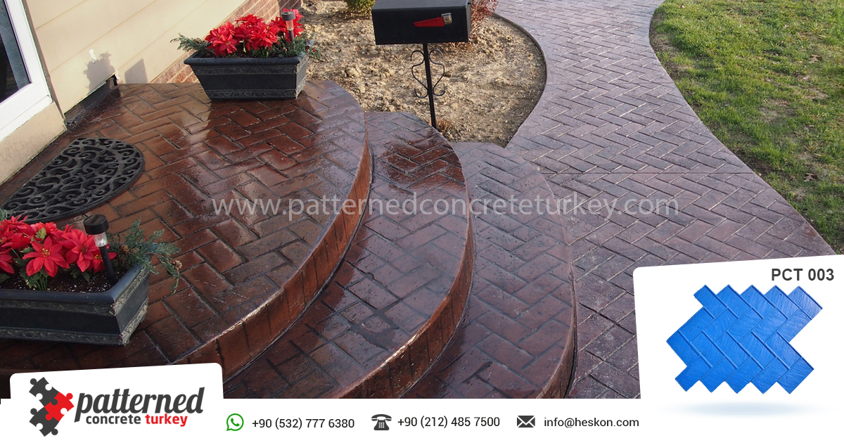 Patterned Concrete Turkey New Brick Herringbone 2