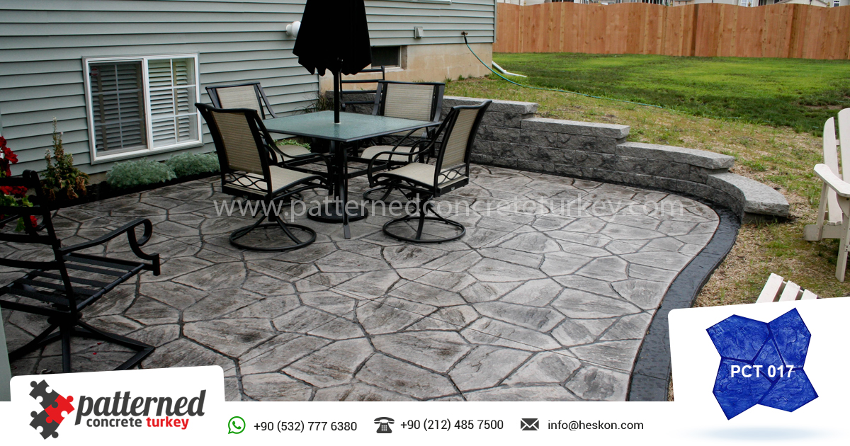 Patterned Conrete Turkey Flagstone Tamped Mold